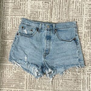 Levi 501 Denim High-Waisted Jean Shorts